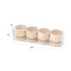 apollo THE HOUSEWARES 4 x Egg Cups -Easy Clean Beech