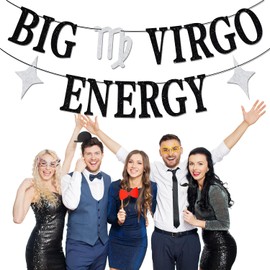 Big Virgo Energy Banner, Virgo Birthday Graland, Virgo Season, Horoscope Astrology Decorations, 12 Constellation Zodiac Birthday Party Decorations