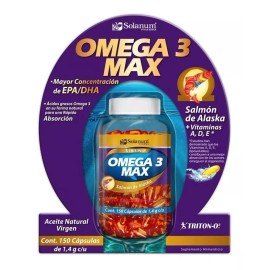 Solanum Omega 3 De Salmón De Alaska + Vitaminas 150 Caps Sfn Sabor Sin sabor