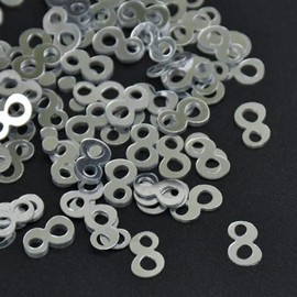 DIWULI Birthday Number Confetti Number 8 Silver Elegant Table Confetti Table Decoration Glitter Birthday Decoration Scatter Decoration for 8th Birthday Party Theme Party Decoration DIY Crafts