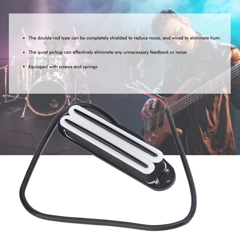 11K Dual Hot Rail Humbucker Pickup Ceramic Magnet ABS Electric