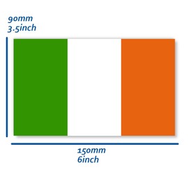 5 PCS Ireland Flag Sticker,6x3.5 In Irish Decal,Large Banner Decor For Car Bumper Window Laptop
