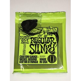 Ernie Ball Regular Slinky Electric Guitar Strings - includes 6 free plectrums