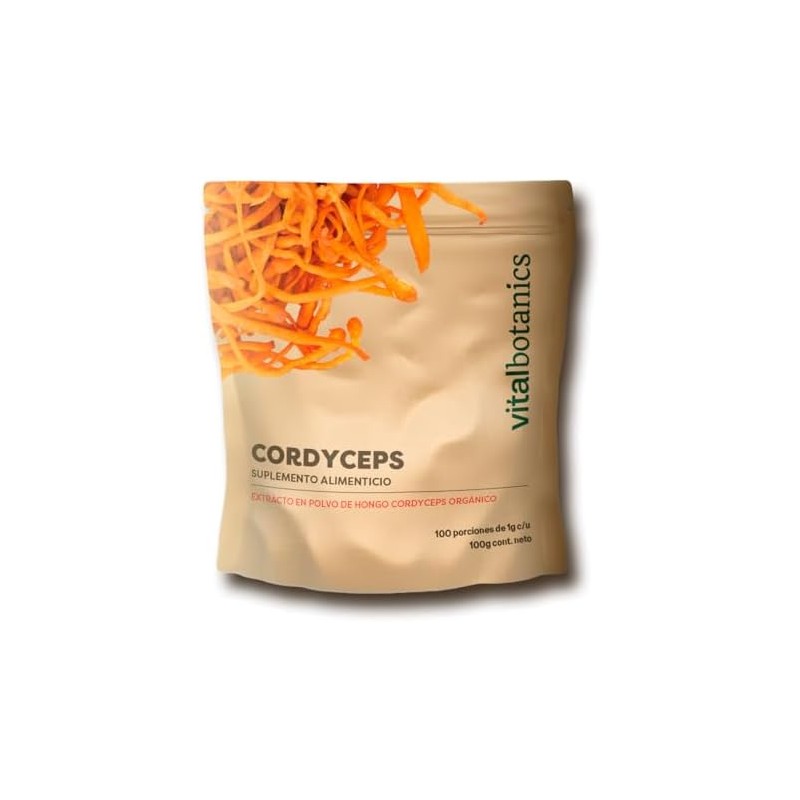 Vital Botanics Extracto de Hongo Cordyceps Orgánico en Polvo