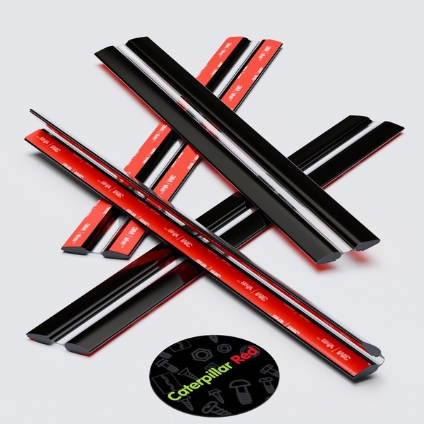 4X Black 300mm Acrylic Flexible Hinges – No Glue Required.