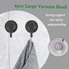 DRHYO 4Pack Heart Shape Suction Hooks, Vacuum Suction Cup Hooks,