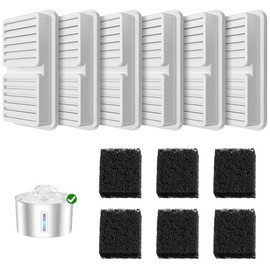 Cat Water Fountain 6 Filters & 6 Sponges Replacement Cartridge for Cats Pet Water Dispenser
