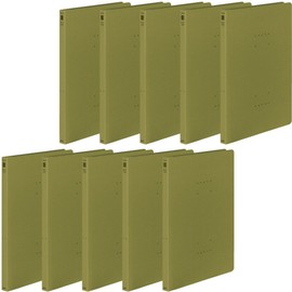 Kokuyo File Flat File NEOS A4 10 Books Olive Green Fu-NE10DGX10