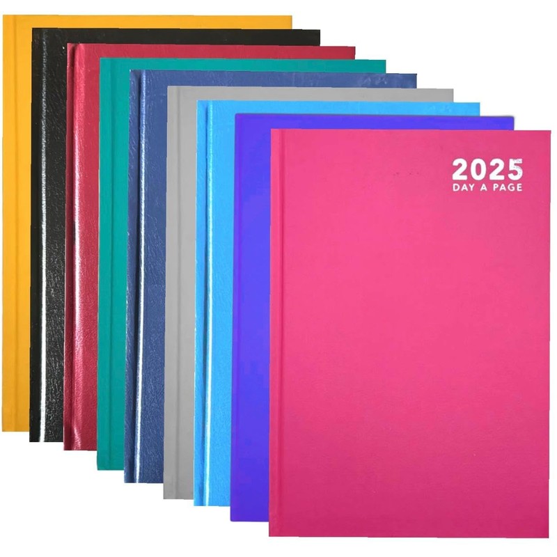 2025 A5 Hardback Day A Page Diary Saturday & Sunday