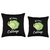 Funny All I Needs Is Cabbage Vegetable Lover Cabbage Throw