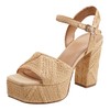 Marc Fisher LTD Women's CALYN Heeled Sandal, Light Natural 111,