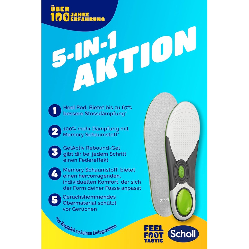 Scholl LiquiFlex Everyday S Comfort Insoles, More Memory Foam and