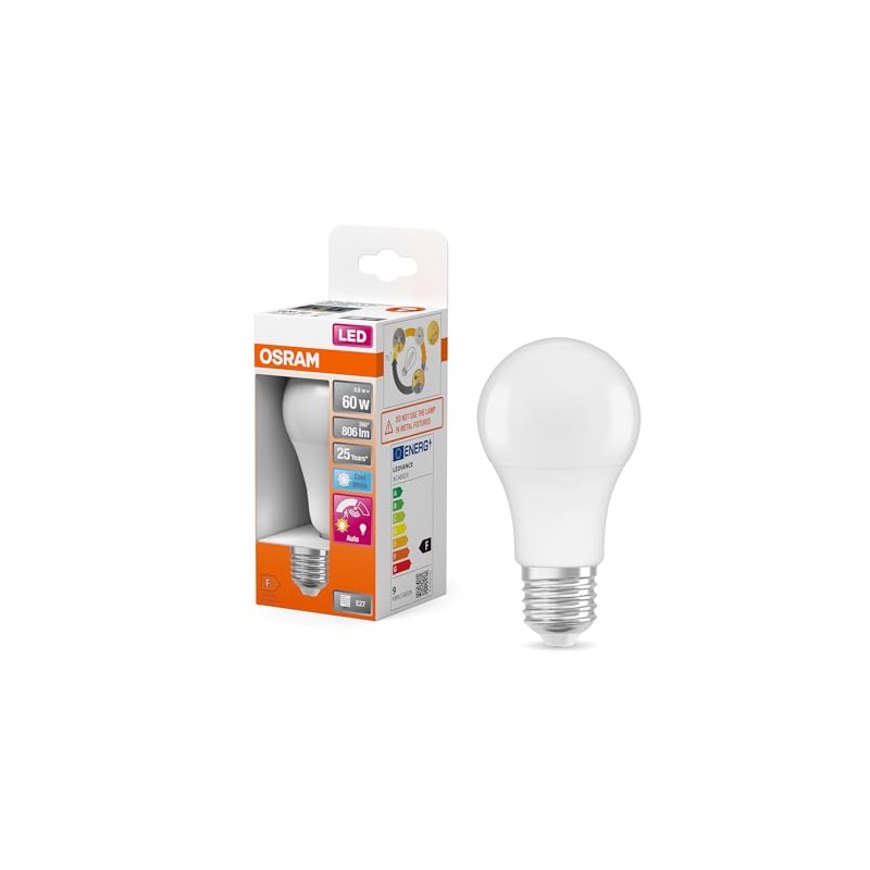 OSRAM LED CLASSIC A MOTION & DAYLIGHT SENSOR 8.8W 840