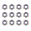 M12x1.75mm Nylon Insert Hex Lock Nuts 12 Pack 304 Stainless