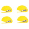ALAZCO 4pc (All Yellow Color) Value Pack Set of World's Most Efficient Letter Opener Envelope Slitter