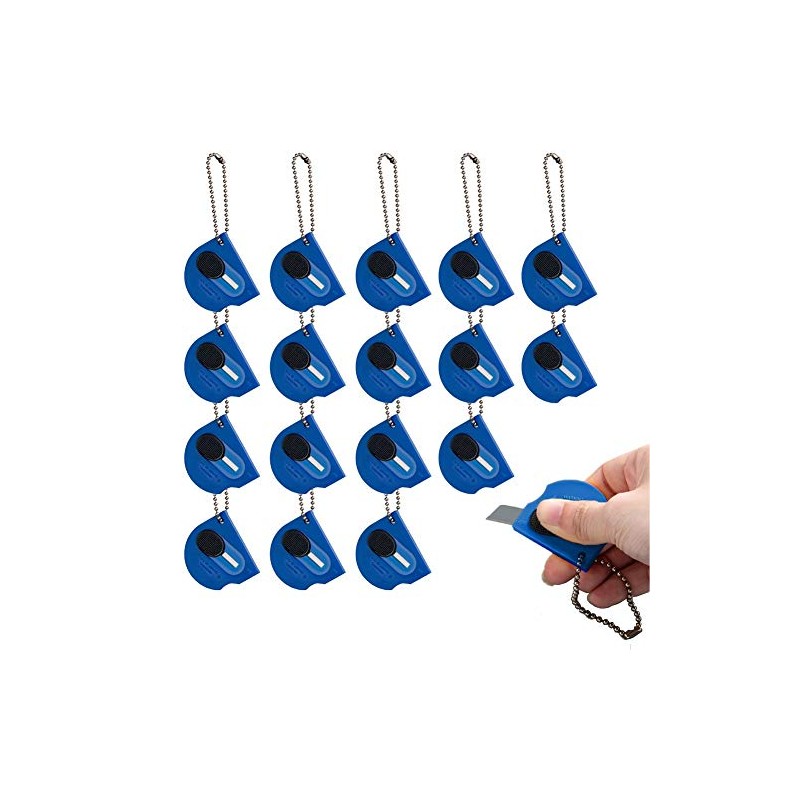 18 pack Mini Portable Utility Office Keychain with auto Retractable
