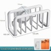 TAILI Soporte de esponja plateado para fregadero de cocina con