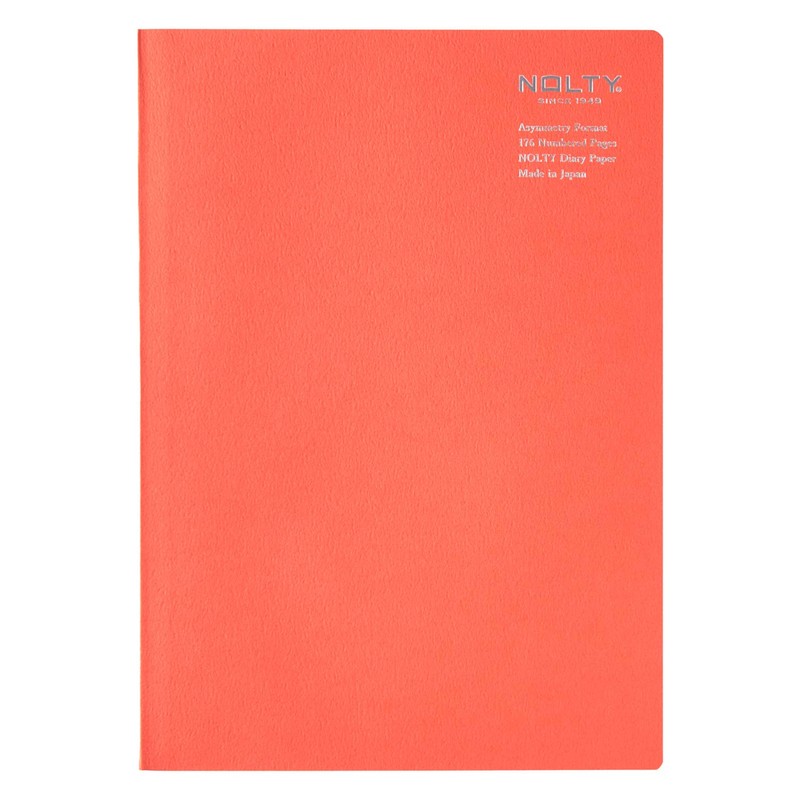NOLTY NTBNT1104 A5 Notebook, Asymmetrical, Orange, Japan Management Association Management
