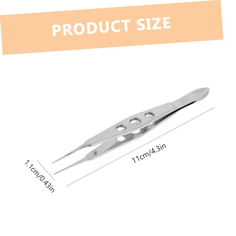 FOMIYES Alloy Steel Meibomian Gland Expressor Eyelid Tweezers Precision Angled