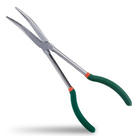 INJOYTEC Long Size Bent Radio Pliers, 30 Degree Bent Head Pliers, Long Type Jizzed, Long Nose Pliers, Long Nose Pliers, Easy for Fine Tasks, Electrical Wiring, Repair, Fishing, Grabbing, Pinching, Car