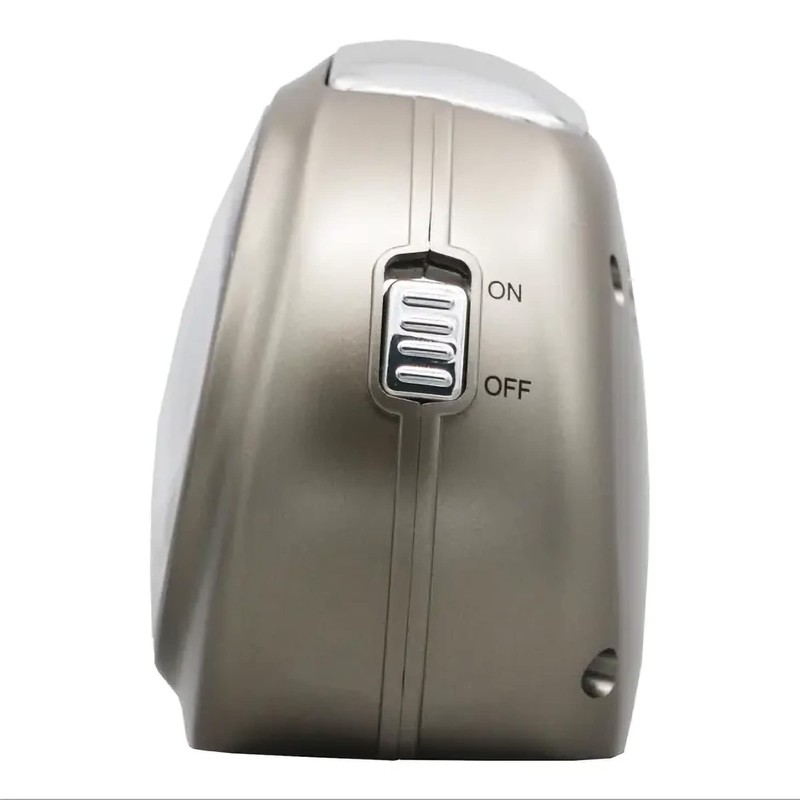 Seiko QHE193NLH Oval Non Ticking Bedroom Alarm Clock, Metallic Gray,