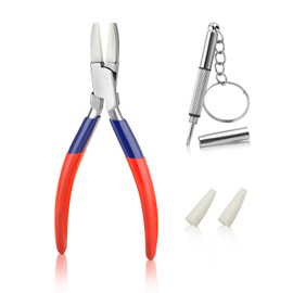 GOLD DEER Flat Nose Nylon Jaw Pliers Adjustment Glasses Arms Frame Pliers Glasses Repair Pliers Glasses Adjustment Frame Bending Temple Pliers Flat Needle Nose Pliers for