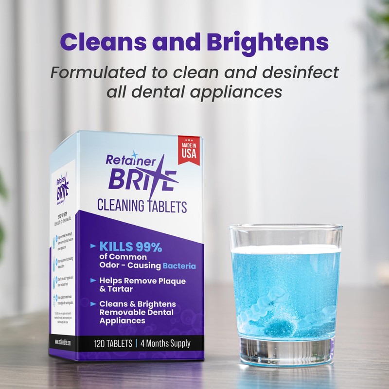 Retainer Brite Tablets for Cleaner Retainers and Dental Appliances -