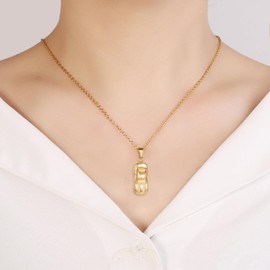 Stainless Steel Car Cremation Jewelry For Human Ashes Of Loved One Keepsake Urn Necklace For Women Men Memorial Pendant (Gold)