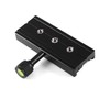 Black QR-120 Clamp Adapter For Quick Release Plate 1/4" 3/8"