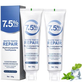 2Pcs Hydroxyapatite Toothpastes, Hydroxyapatite Toothpastes for Enamel Protection and Tooth Strengthening, Gentle Mint, Fresh Breath, Daily Use for Oral Health, 4.23oz