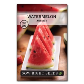 Sow Right Seeds - Watermelon Jubilee Seeds for Planting - Non-GMO Heirloom Packet with Instructions to Plant and Grow an Outdoor Home Vegetable Garden - Sweet Summer Treat - Red Variety