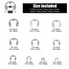 Hilitchi 300-Pcs 304 Stainless Steel E-Clip Circlip External Retaining Ring
