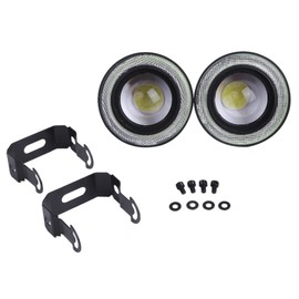 Kstyle LED Light Blue 2.5 Fog Lamp with Squid Ring Light Blue 30w High Performance COB Waterproof Left and Right 2pcs Set (2.5"-64mm)