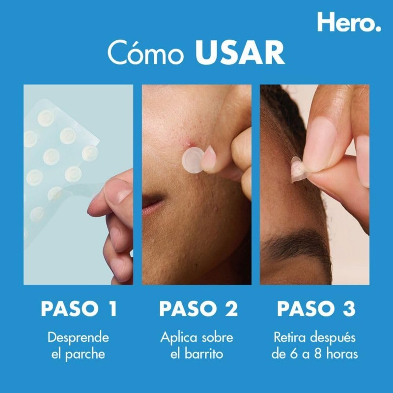 Hero Parches para Acné Invisible+ de Día, 36 pzas. Sin
