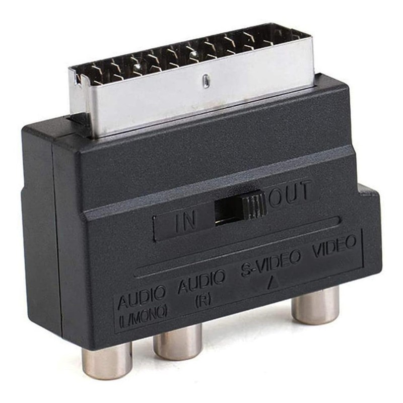 AYMBH Switchable RGB SCART to 3 x RCA (Phono) &