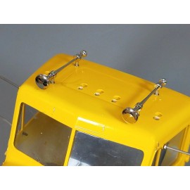 JP Garage Pair Chrome Brass Air Horn Tamiya RC 1/14 King Grand Knight Hauler Tractor Truck
