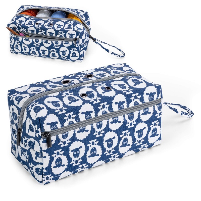 Luxja Yarn Storage Bag Yarns Knitting Needles (10 inches /