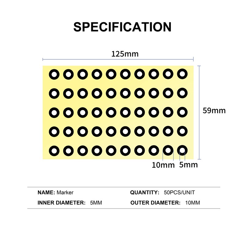 Revopoint 5.0 mm Reference Point for 3D Scanning (500 Pcs)