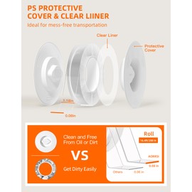 Double Sided Tape Heavy Duty(Extra Large, Pack of 4, Total 600 Inch), Strong Nano Double Sided Adhesive Tape, Clear Mounting Tape Picture Hanging Strips, Removable Wall Tape Sticky Poster Tape Decor