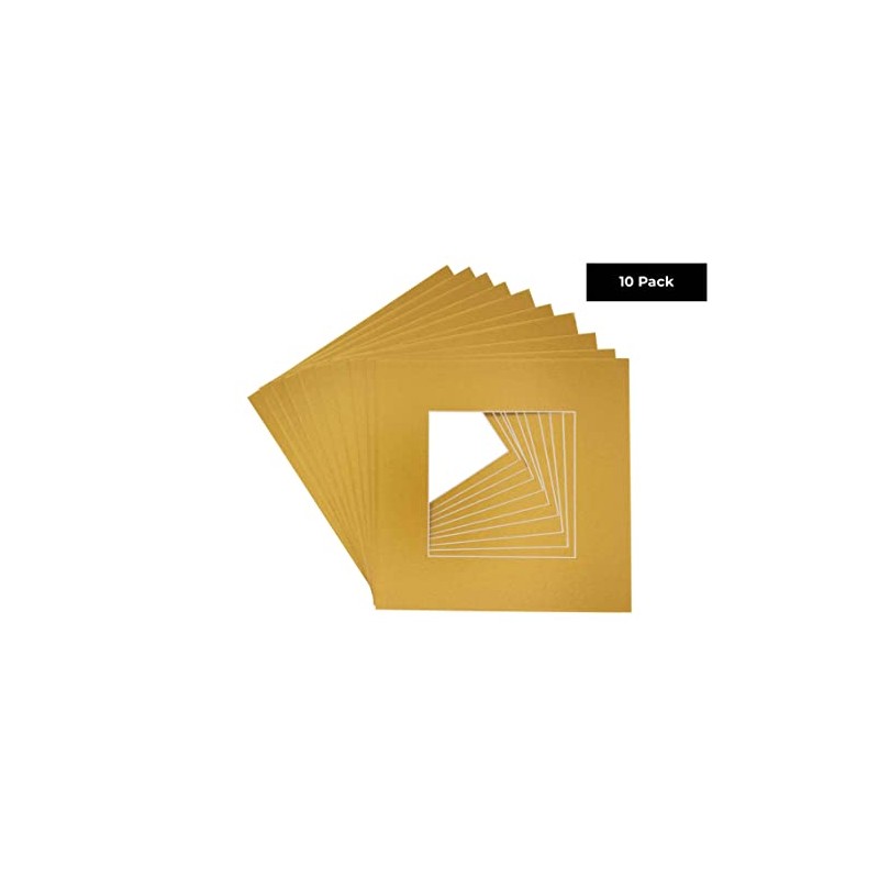 CountryArtHouse Metallic Gold Acid Free 6x6 Square Picture Frame Mat