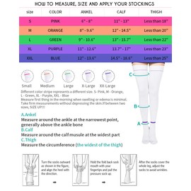 T.E.D. Anti Embolism Stockings Thigh High Knee High for Women Men, 15-20 mmHg Compression TED Hose with Inspect Toe Hole