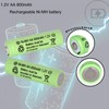 Yibatopow 16 Packs 1.2V Ni-MH Rechargeable AA Batteries 800mah,Double A
