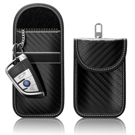 FOAMO Keyless Go Protection Car Key RFID Shielding Blocker Key Case Carbon Black White Pack of 2