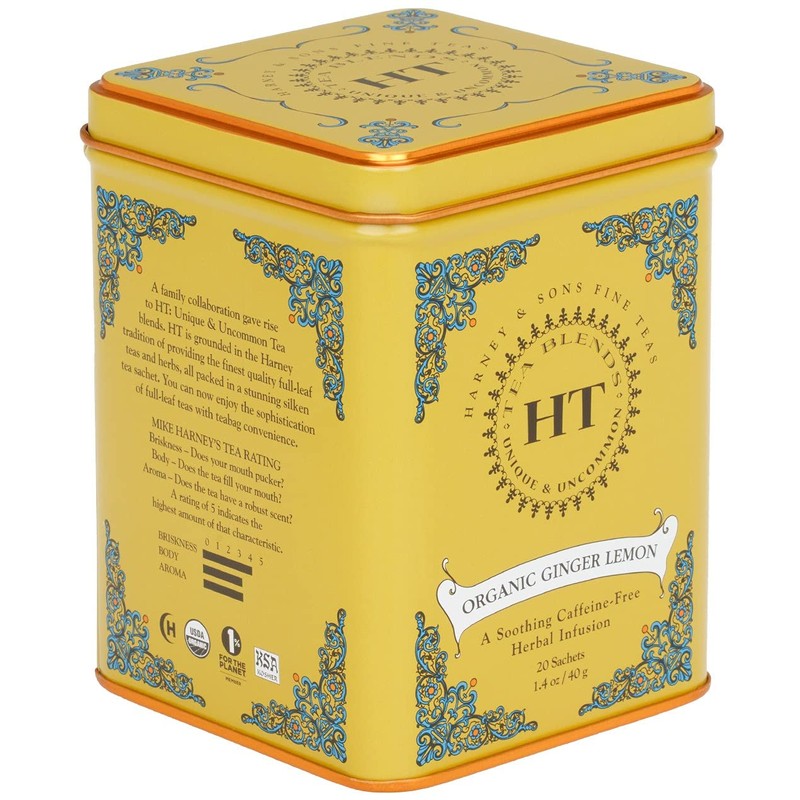 Harney & Sons Organic Ginger Lemon Tea, 20 Count