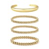 Starain Gold Beaded Ball Bracelets for Women Dainty Twisted Chunky