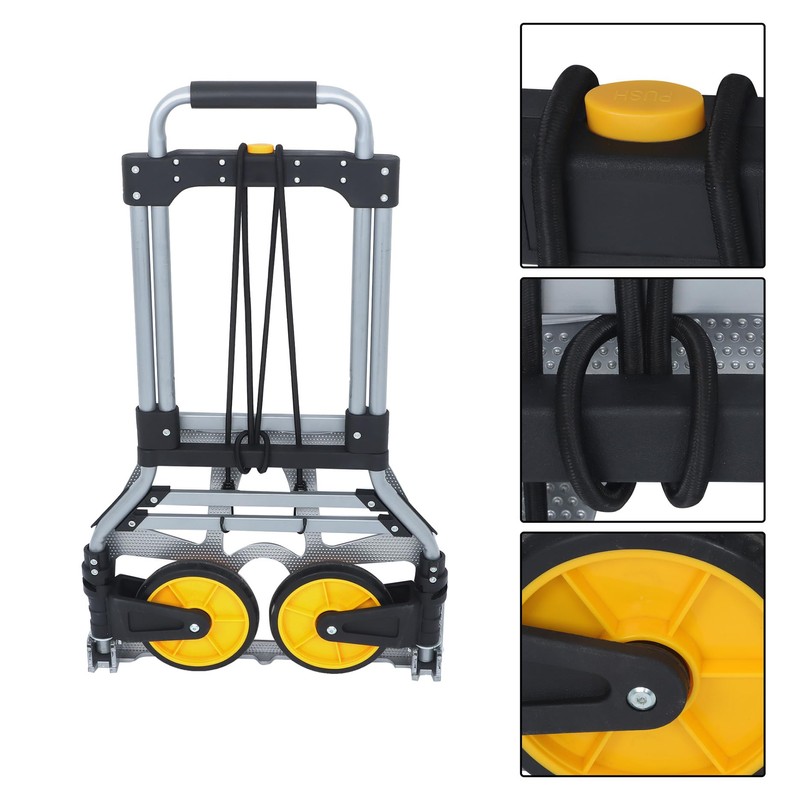 LiGuVCY Capacity Heavy-Duty Luggage Trolley Cart with Telescoping Handle and