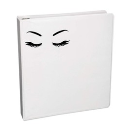 World Design Eyelashes Girl Face Notebook Car Laptop 5.5" (Black)