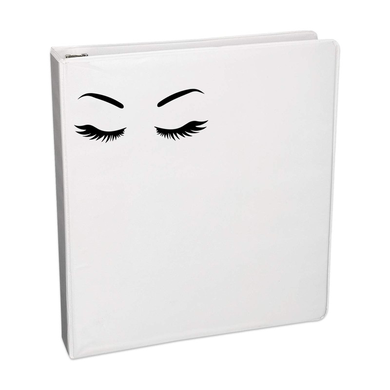 World Design Eyelashes Girl Face Notebook Car Laptop 5.5" (Black)