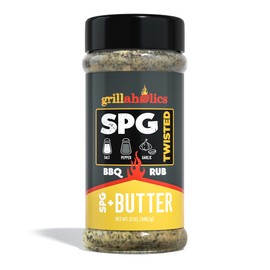 Grillaholics SPG Seasoning with Butter - Garlic Butter Steak Seasoning & BBQ Rub - Premium Salt Pepper Garlic All-Purpose Rub for Beef, Poultry, Pork & More - Made in the USA
