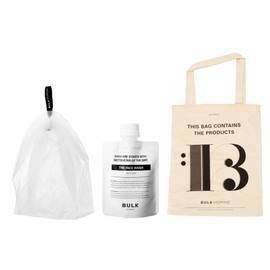 BULK HOMME Face Wash & Foaming Net & Tote Bag Set, 3.5 oz (100 g) (Men's Skin Care, Male, Facial Cleansing, Dense Foam, Pores), 3 Pieces